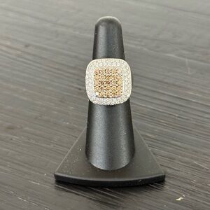 14K Diamond Pavé Square Cocktail Ring